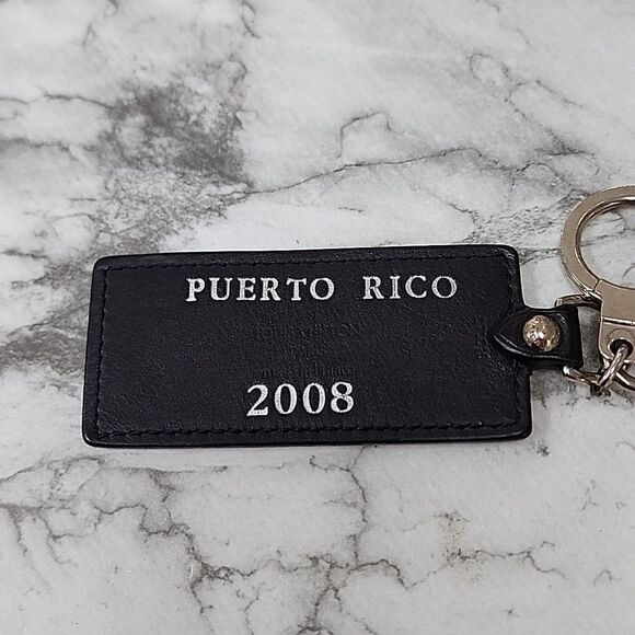 Authentic Louis Vuitton Porte Cle Fortune Black Leather Key Chain - Picture 3 of 8